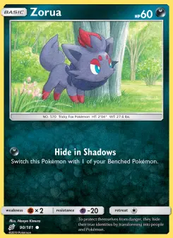 Pokémon-Karte Zorua 090/181