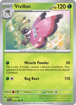Pokémon-Karte Vivillon 010/198
