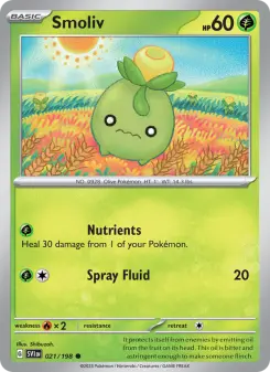 Pokémon-Karte Smoliv 021/198