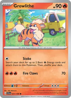 Pokémon-Karte Growlithe 031/198