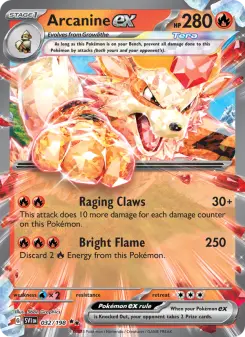 Pokémon-Karte Arcanine ex 032/198