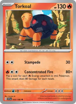 Pokémon-Karte Torkoal 035/198