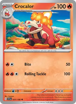 Pokémon-Karte Crocalor 037/198