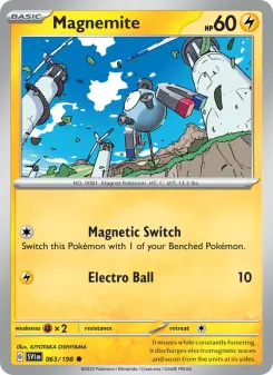 Pokémon-Karte Magnemite 063/198