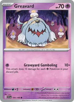 Pokémon-Karte Greavard 104/198
