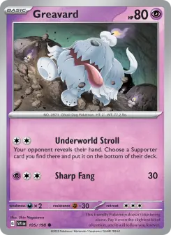Pokémon-Karte Greavard 105/198