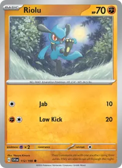Pokémon-Karte Riolu 112/198