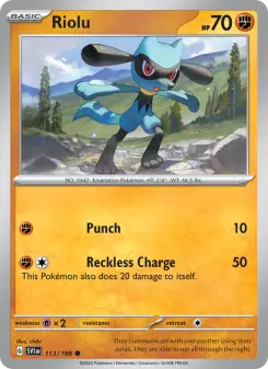 Pokémon-Karte Riolu 113/198