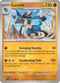 Pokémon-Karte Lucario 114/198