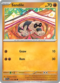 Pokémon-Karte Sandile 115/198