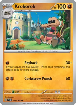 Pokémon-Karte Krokorok 116/198