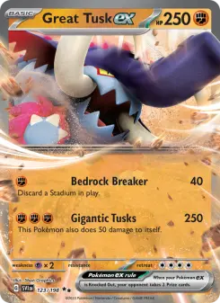 Pokémon-Karte Great Tusk ex 123/198