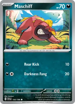 Pokémon-Karte Maschiff 135/198