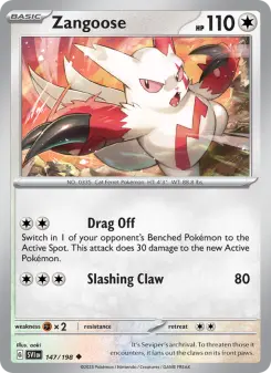 Pokémon-Karte Zangoose 147/198