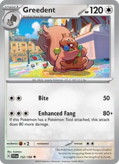 Pokémon-Karte Greedent 152/198