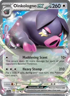 Pokémon-Karte Oinkologne ex 158/198