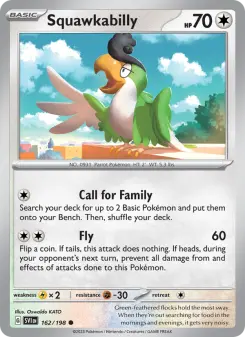 Pokémon-Karte Squawkabilly 162/198
