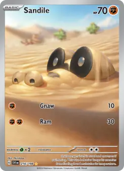 Pokémon-Karte Sandile 216/198