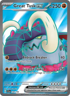 Pokémon-Karte Great Tusk ex 230/198