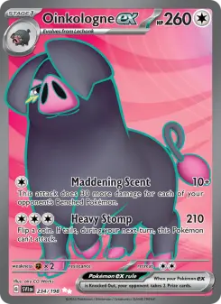 Pokémon-Karte Oinkologne ex 234/198