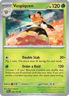 Pokémon-Karte Vespiquen 009/193