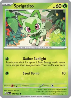 Pokémon-Karte Sprigatito 012/193