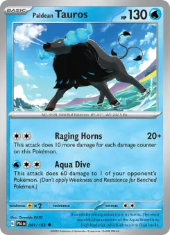 Pokémon-Karte Paldean Tauros 041/193