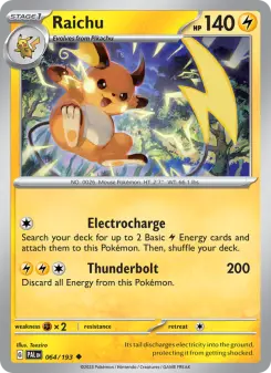 Pokémon-Karte Raichu 064/193