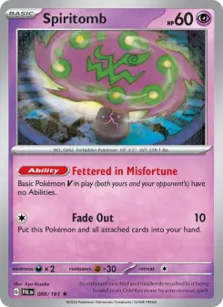 Pokémon-Karte Spiritomb 089/193