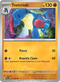 Pokémon-Karte Toxicroak 115/193
