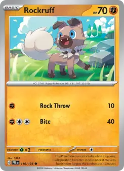 Pokémon-Karte Rockruff 116/193