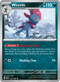 Pokémon-Karte Weavile 134/193