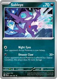 Pokémon-Karte Sableye 136/193