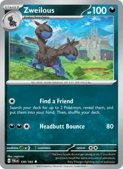 Pokémon-Karte Zweilous 139/193