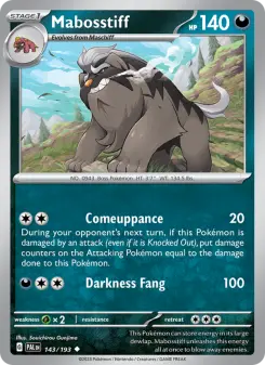 Pokémon-Karte Mabosstiff 143/193