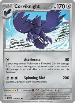 Pokémon-Karte Corviknight 148/193