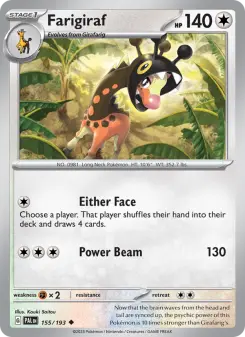 Pokémon-Karte Farigiraf 155/193