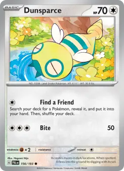 Pokémon-Karte Dunsparce 156/193