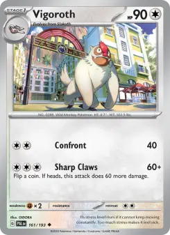 Pokémon-Karte Vigoroth 161/193