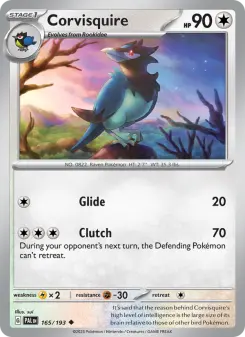 Pokémon-Karte Corvisquire 165/193