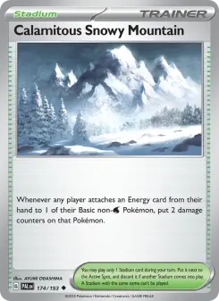 Pokémon-Karte Calamitous Snowy Mountain 174/193