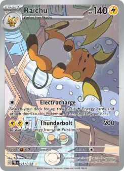 Pokémon-Karte Raichu 211/193