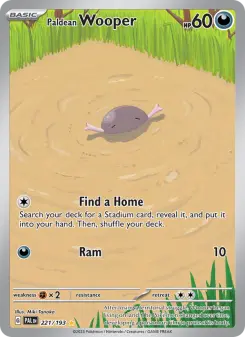 Pokémon-Karte Paldean Wooper 221/193