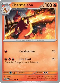 Pokémon-Karte Charmeleon 005/165