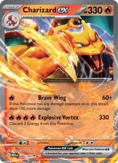 Pokémon-Karte Charizard ex 006/165