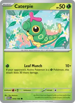 Pokémon-Karte Caterpie 010/165