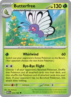 Pokémon-Karte Butterfree 012/165