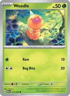Pokémon-Karte Weedle 013/165