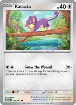 Pokémon-Karte Rattata 019/165