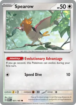 Pokémon-Karte Spearow 021/165